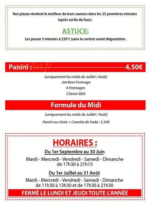 Amédéo Pizza — carte page 2