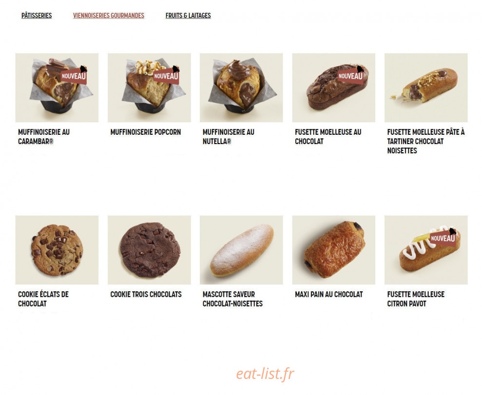 Brioche Dorée — carte page 5