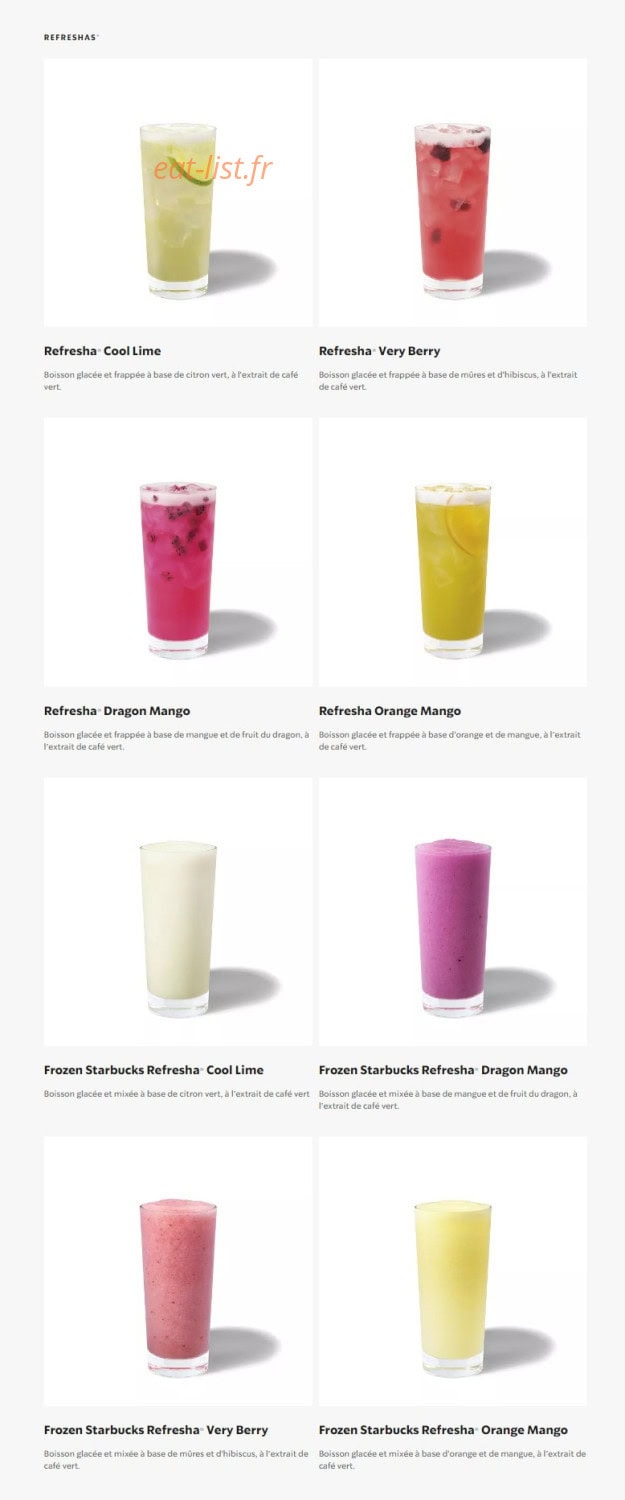 Starbucks Coffee — carte page 6