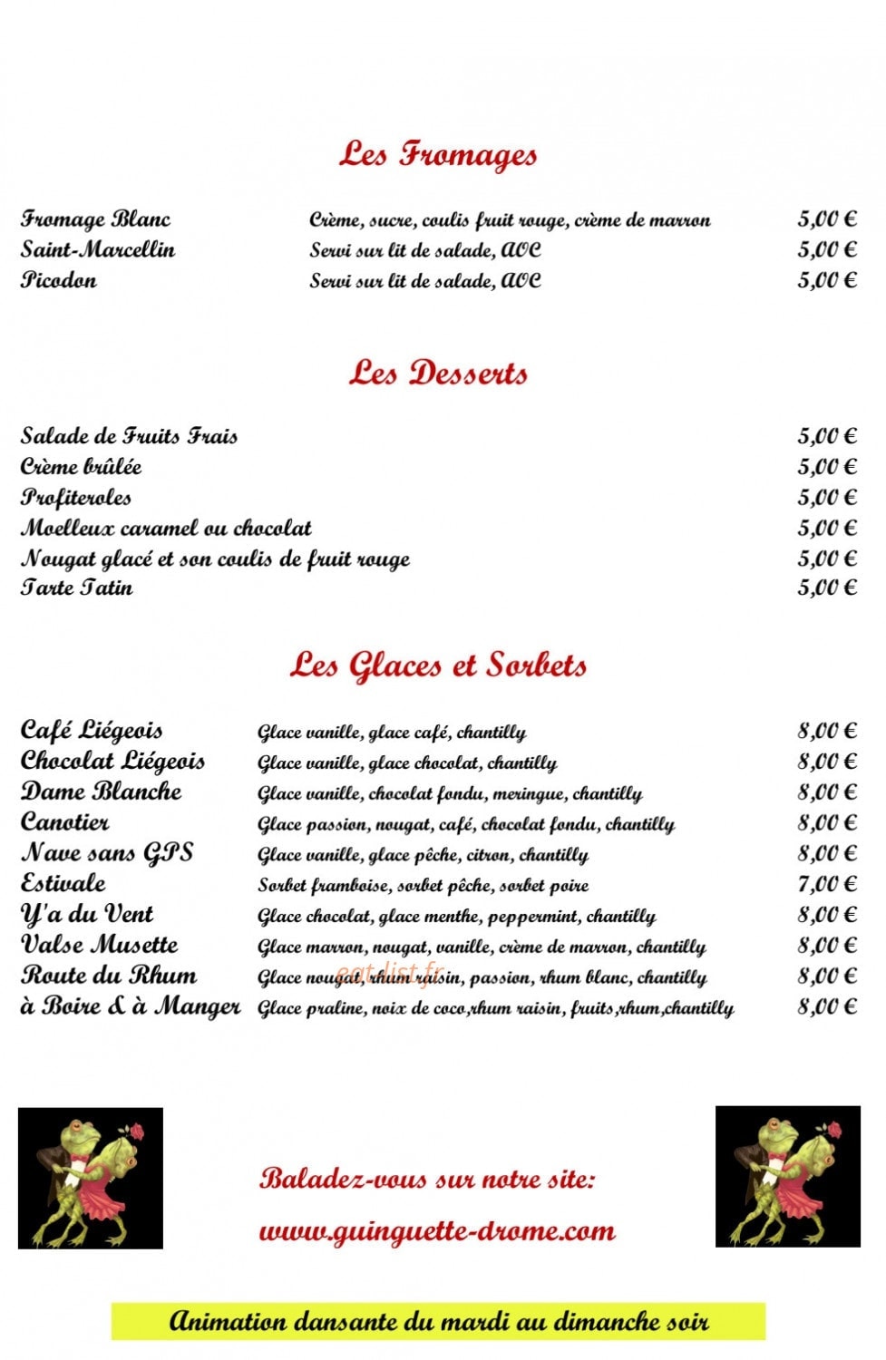 Guinguette Le Canotier — carte page 2