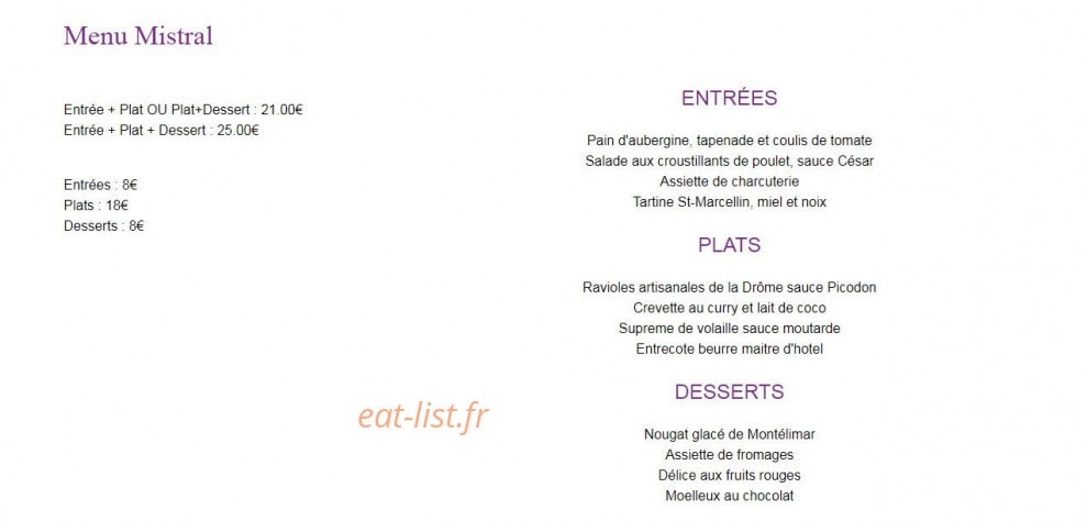 Le Mistral — carte page 1