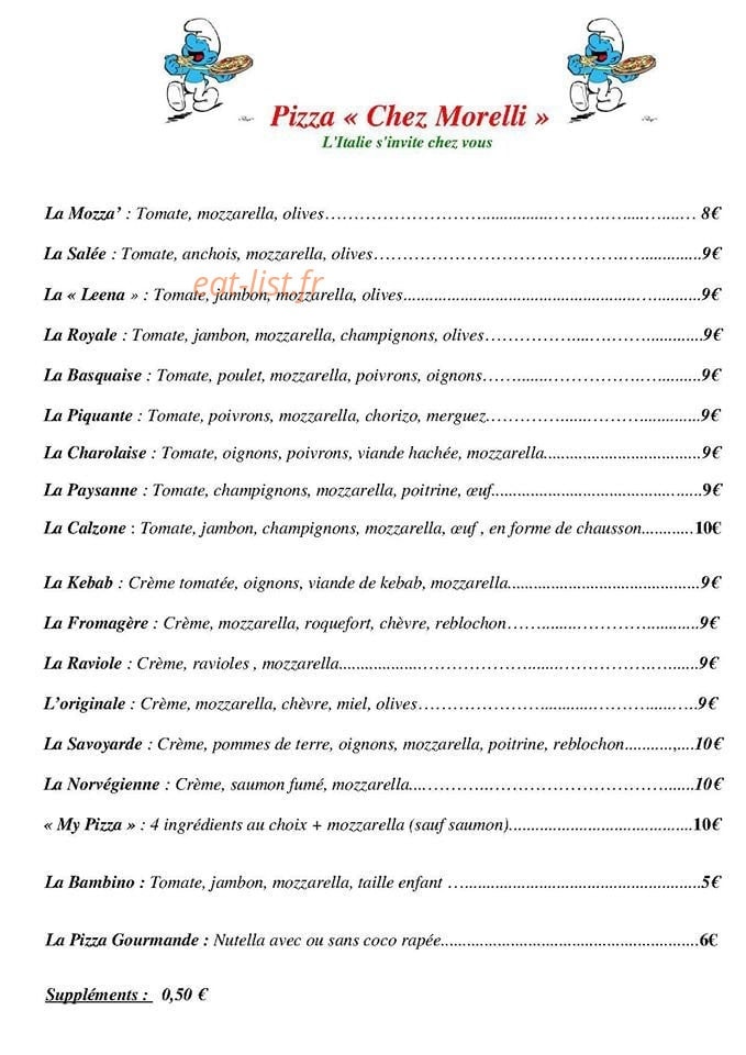Chez Morelli — carte page 2