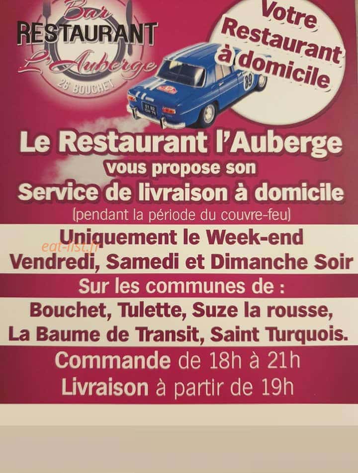 L’auberge Bouchet — carte page 1