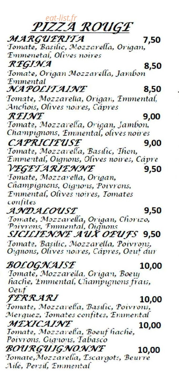 Ch'tila pizza — carte page 2