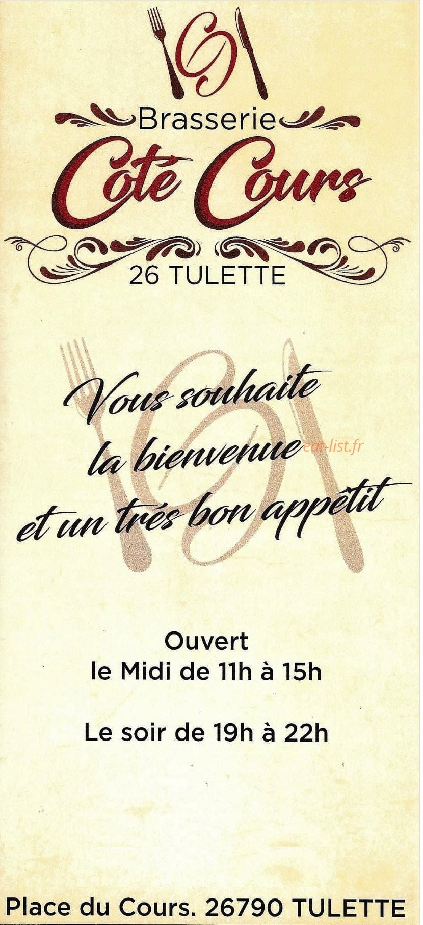 Cote Cours — carte page 1
