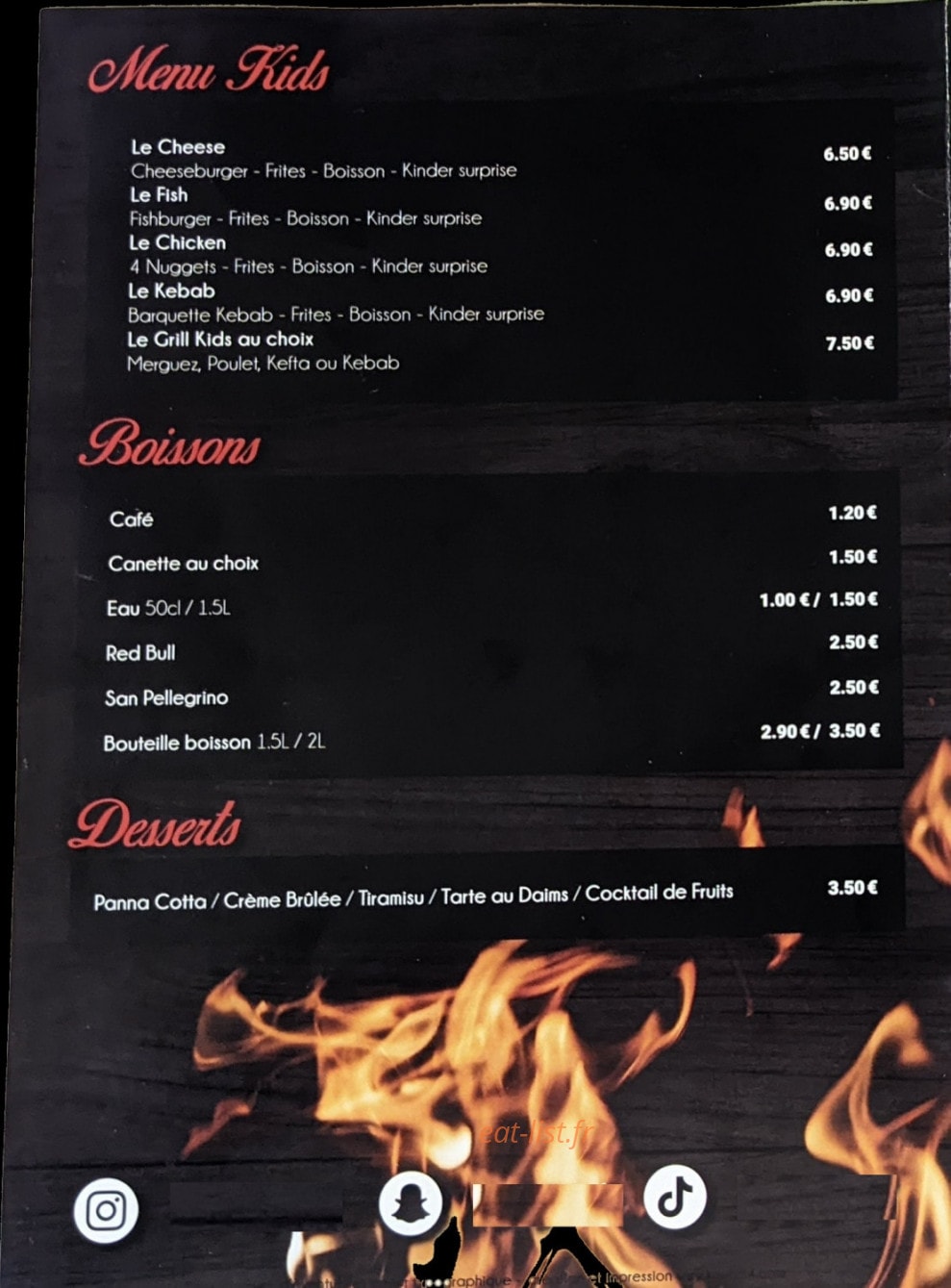 Le Grill Food — carte page 4