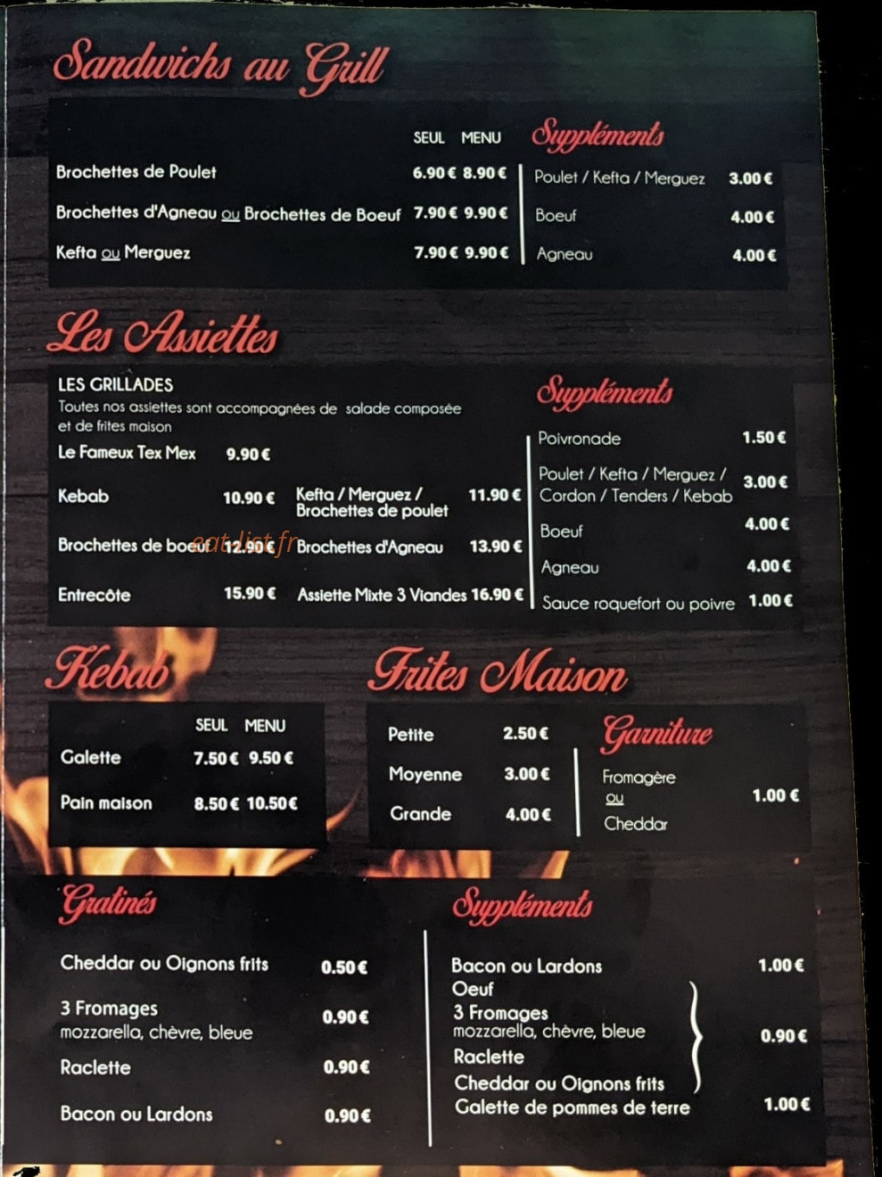 Le Grill Food — carte page 3