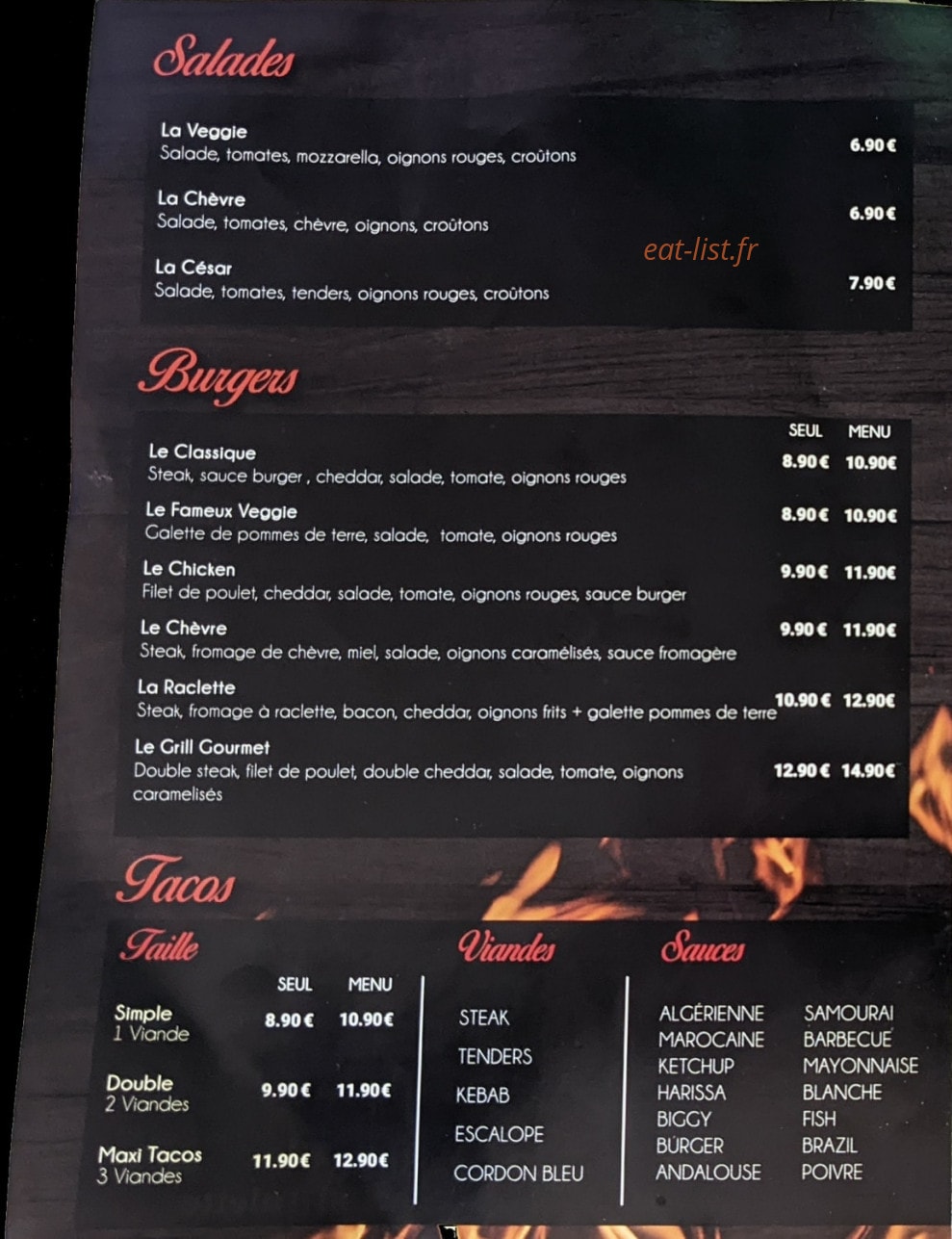 Le Grill Food — carte page 2