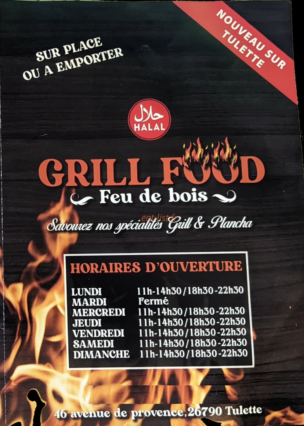Le Grill Food — carte page 1