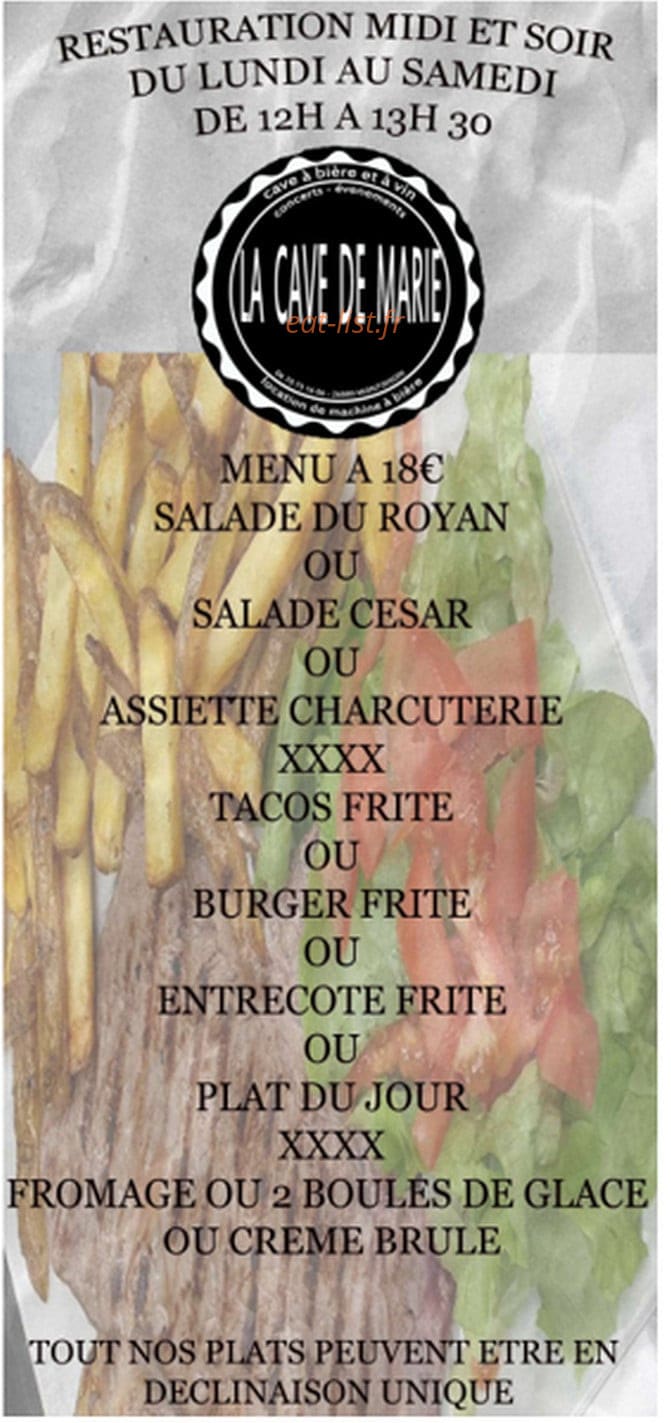 La Cave De Marie — carte page 2