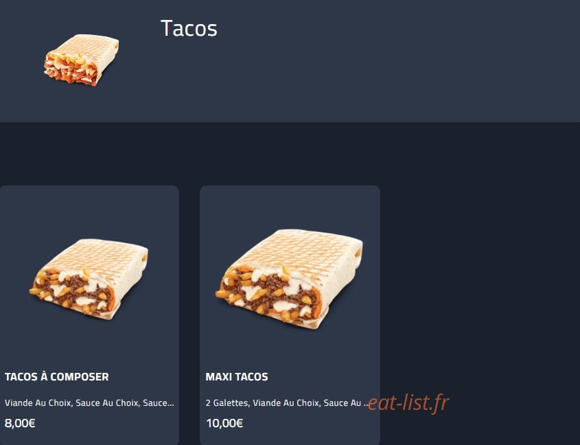Abi Kebab Naan Tacos — carte page 5