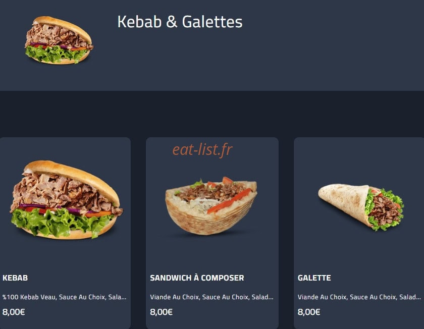 Abi Kebab Naan Tacos — carte page 4