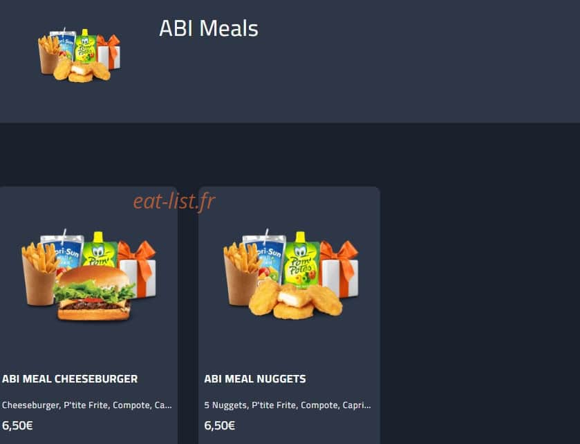 Abi Kebab Naan Tacos — carte page 8