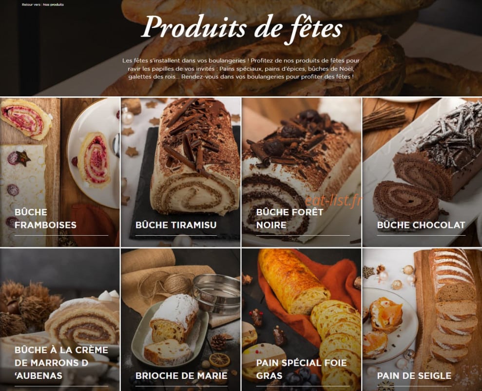 Boulangerie Marie Blachère — carte page 16