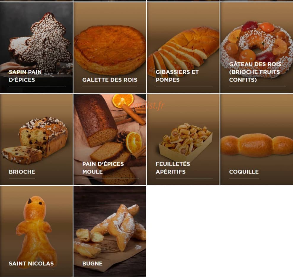 Boulangerie Marie Blachère — carte page 17