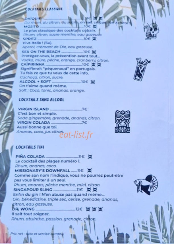 Fafa Tiki — carte page 4