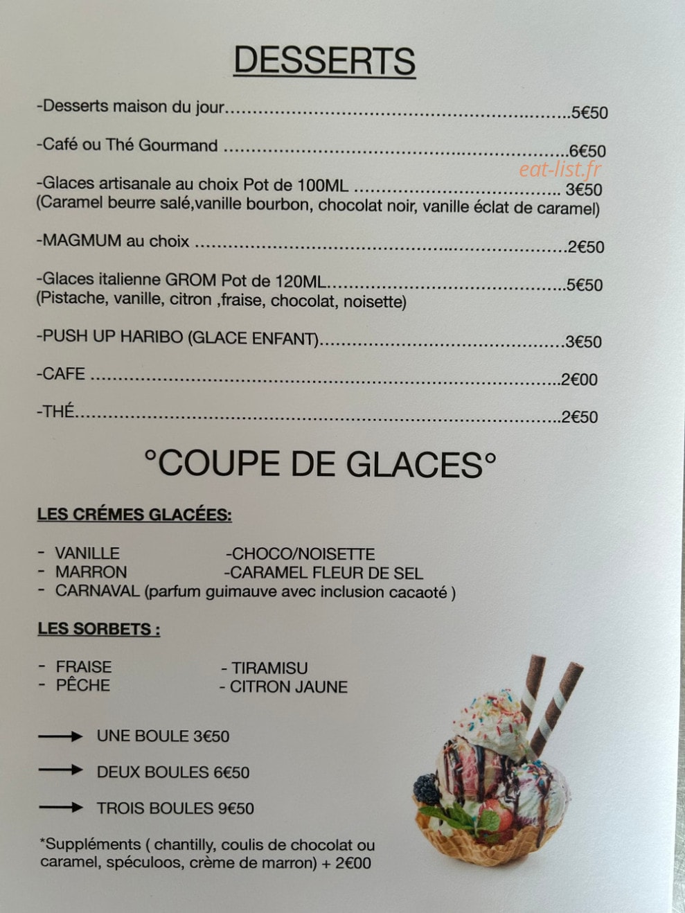 M&A pizza — carte page 5