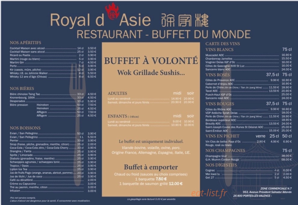 Royal d'Asie — carte page 1