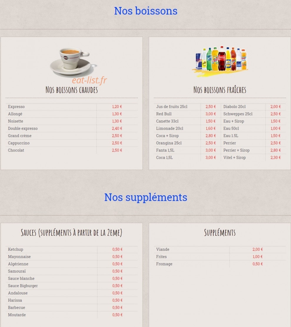 Bak food — carte page 4