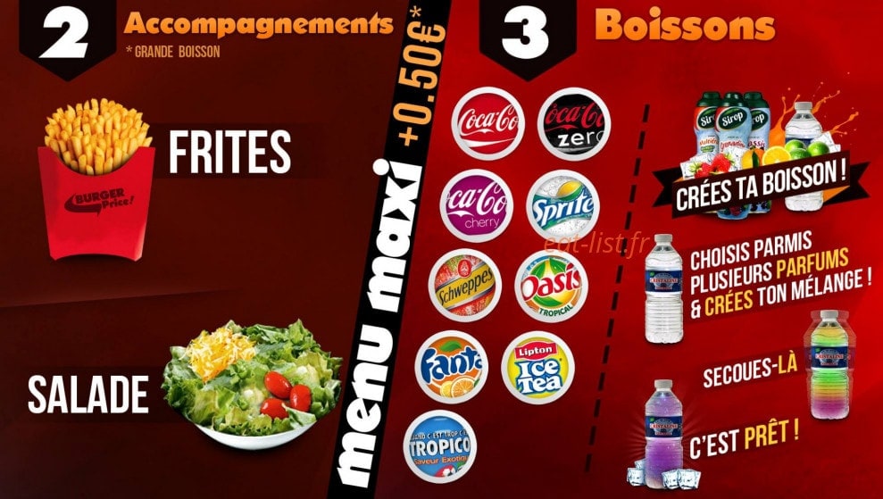 Burger Price — carte page 3