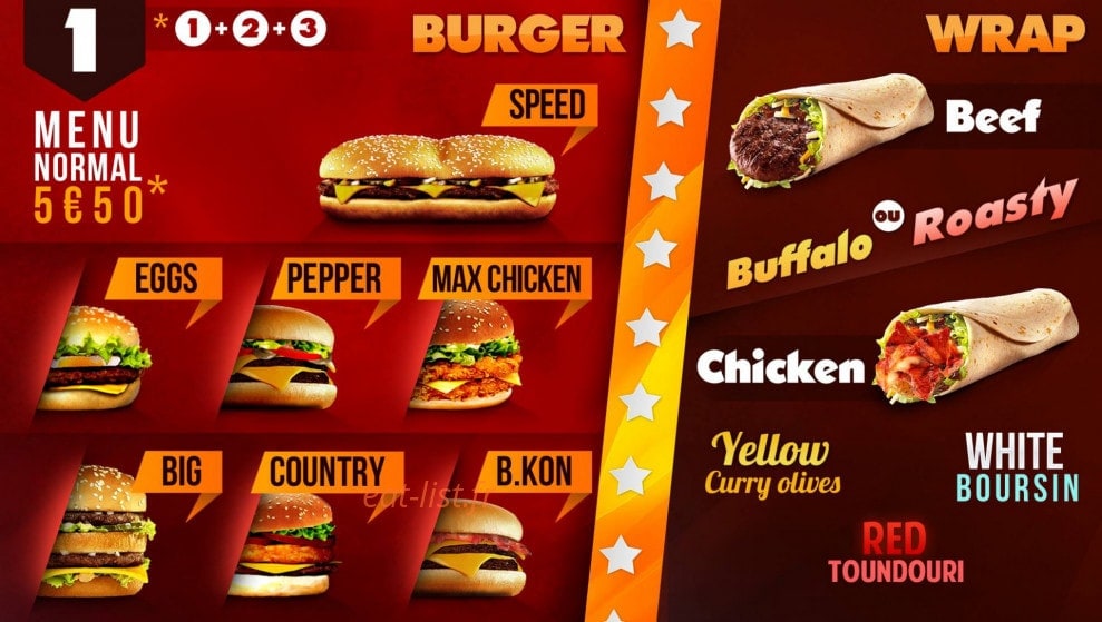 Burger Price — carte page 2