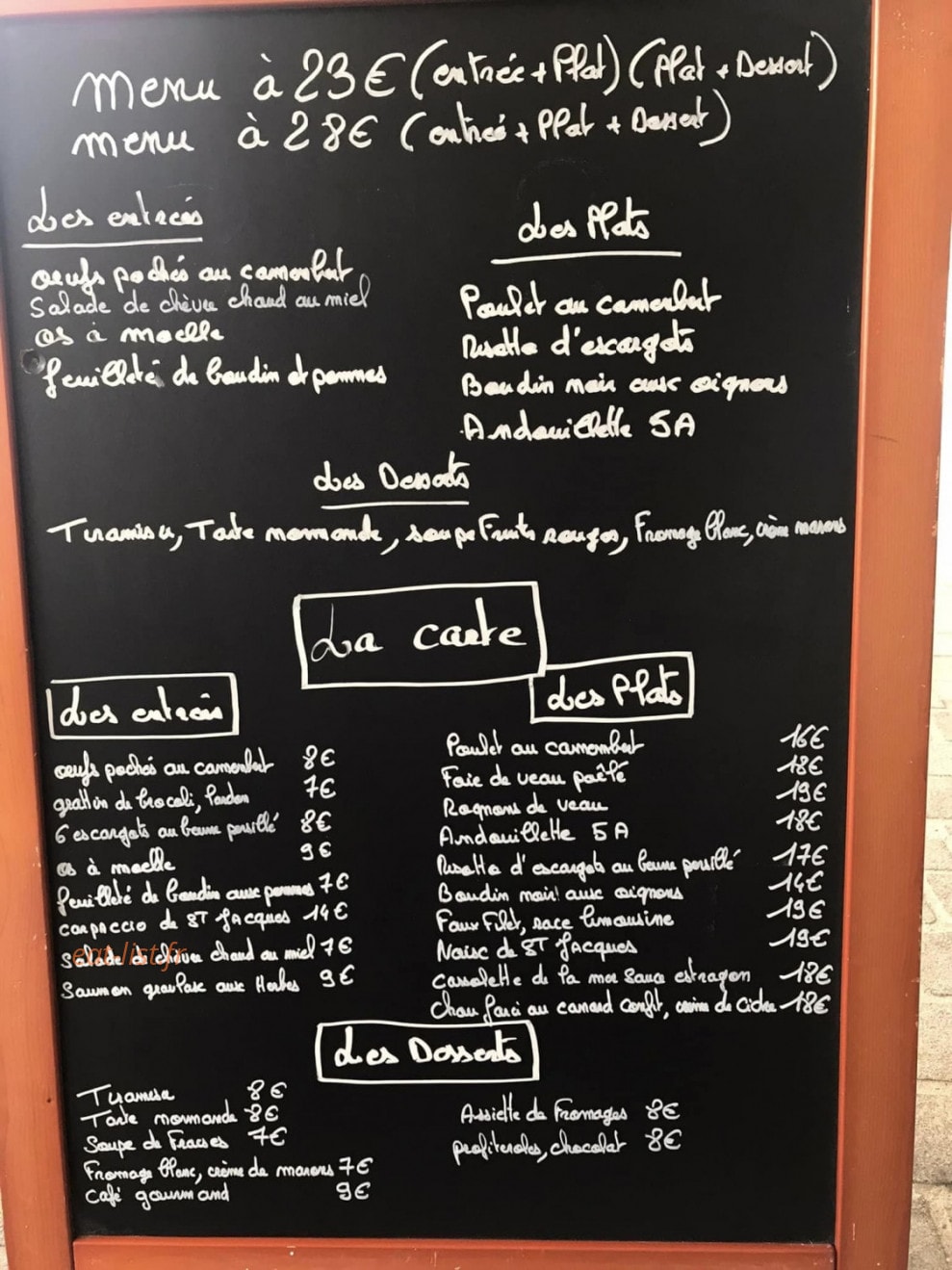 Chez Laurent — carte page 1