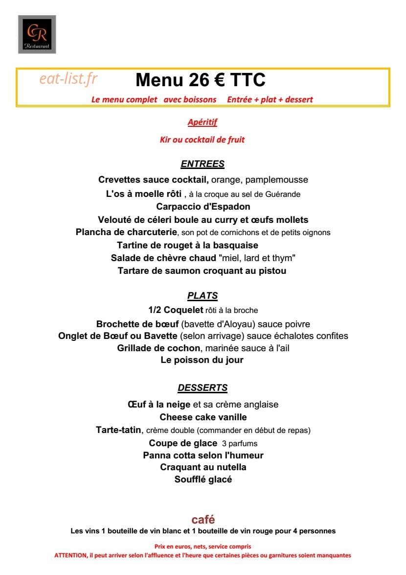 Côté Rôtisserie — carte page 6