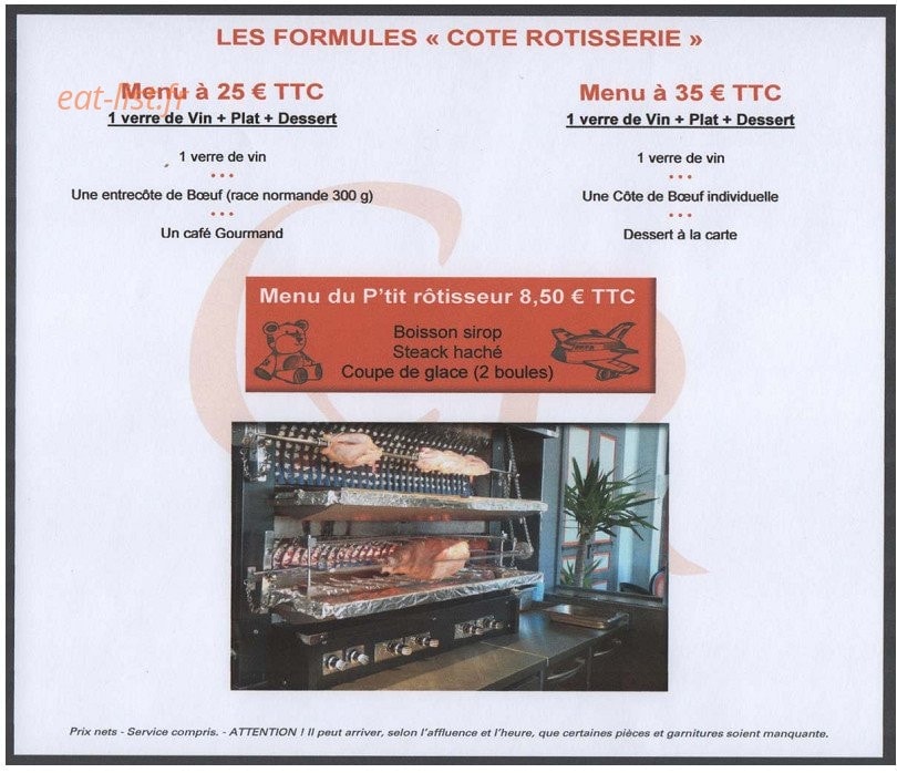 Côté Rôtisserie — carte page 5