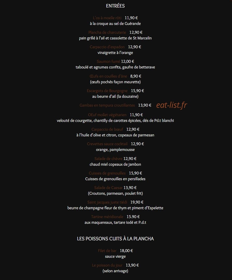 Côté Rôtisserie — carte page 8