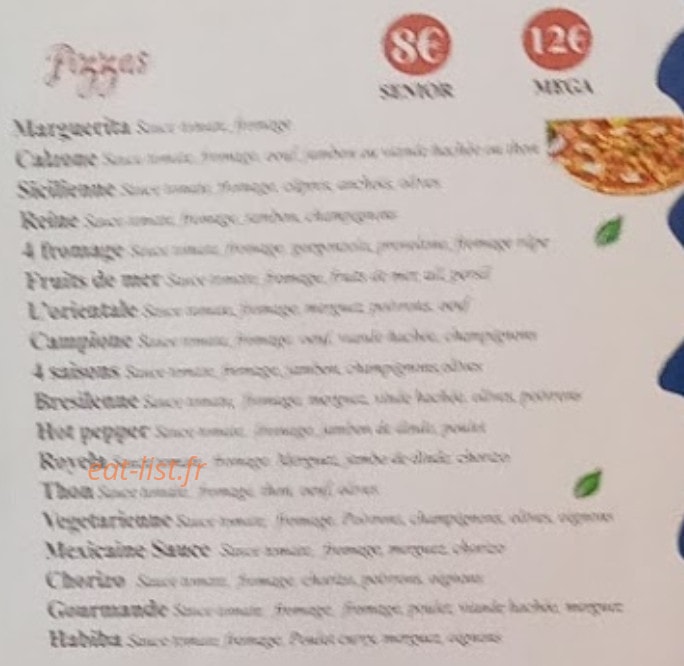 Crepes & Pizza express — carte page 9
