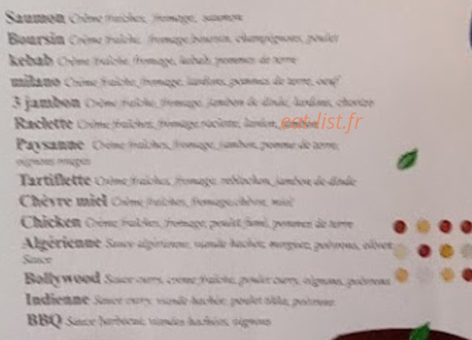 Crepes & Pizza express — carte page 10