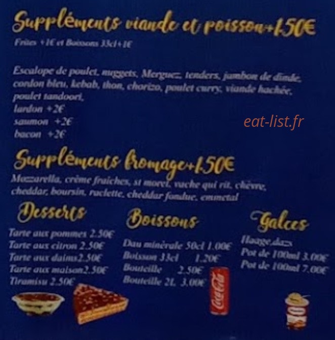 Crepes & Pizza express — carte page 5