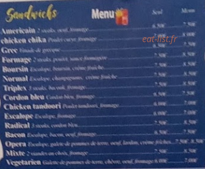 Crepes & Pizza express — carte page 7