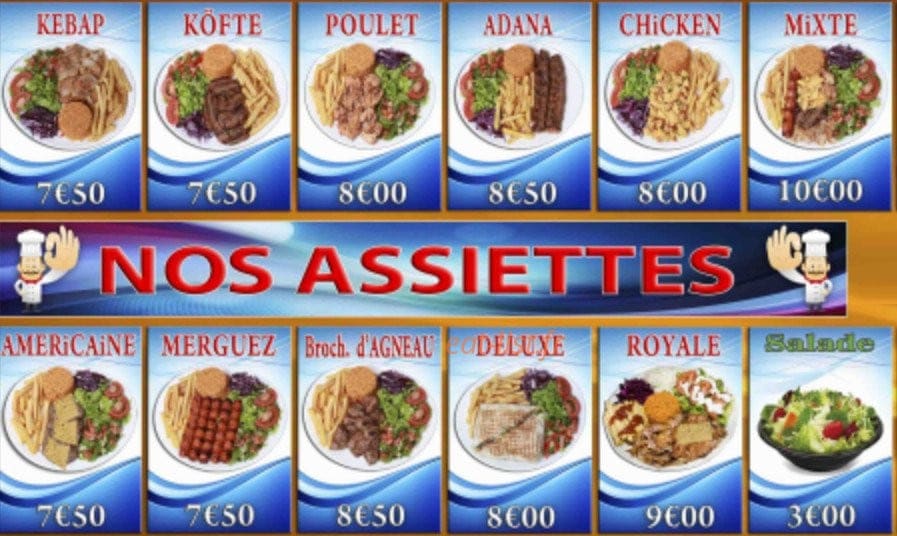 Efes Kebap — carte page 1
