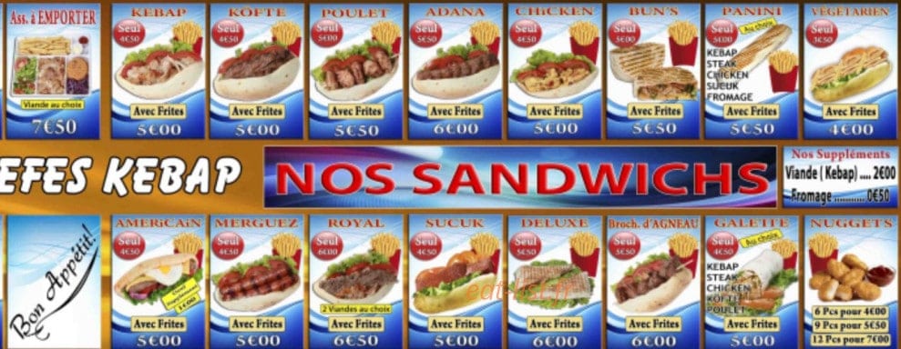 Efes Kebap — carte page 2