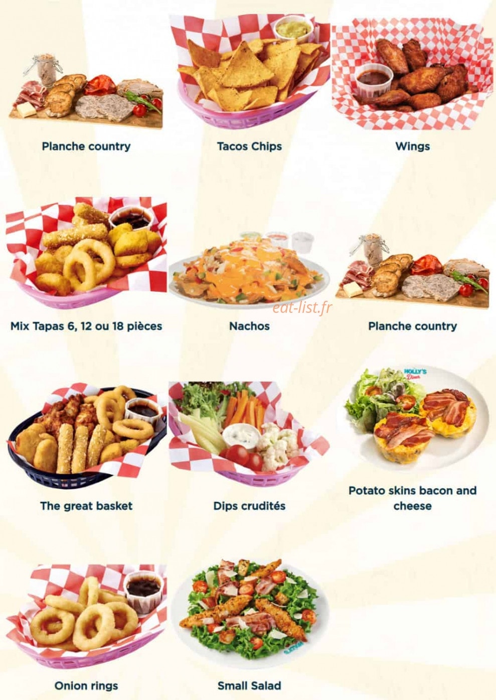 Holly's Diner — carte page 1