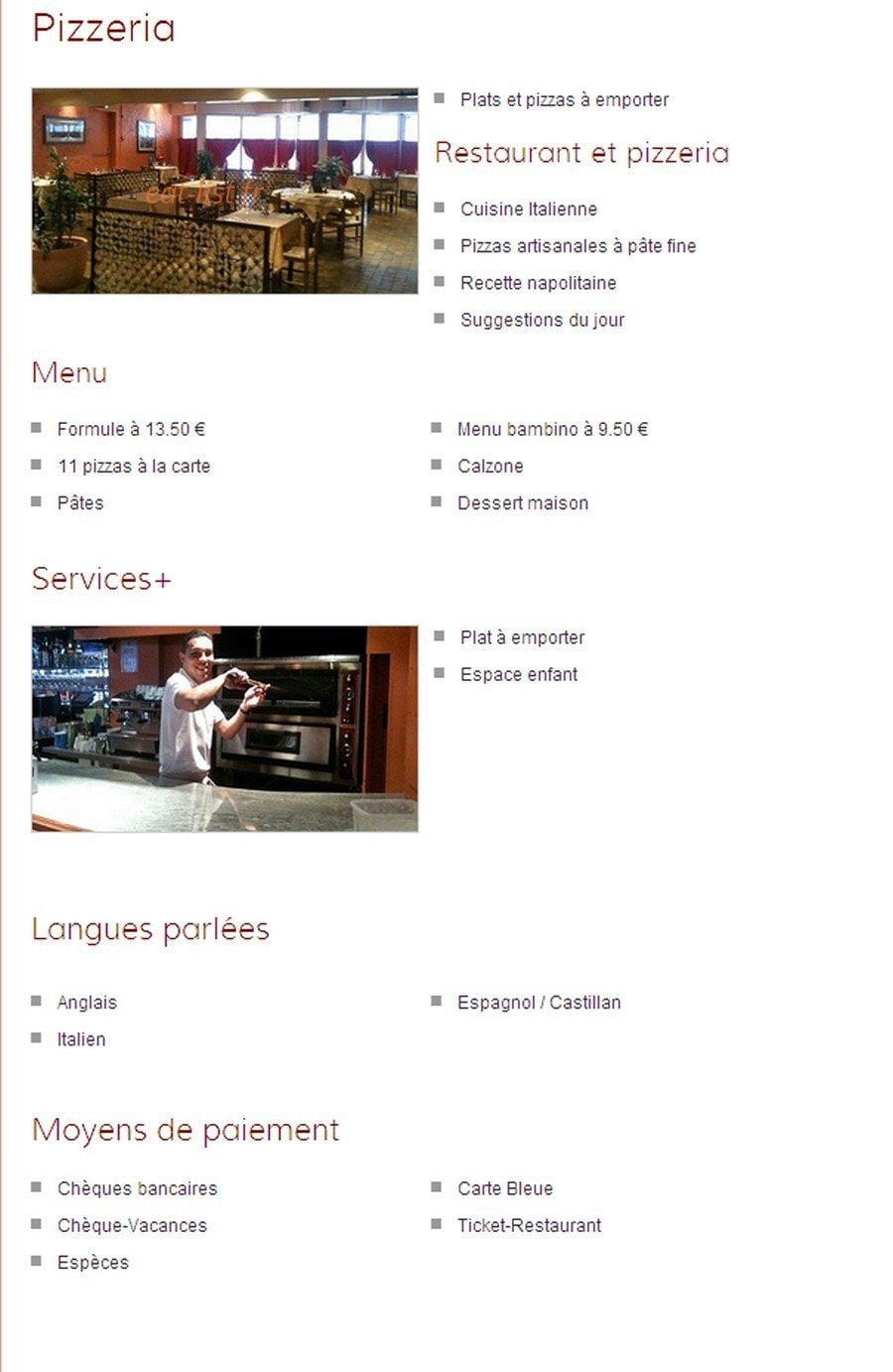 L'ItaLien — carte page 1