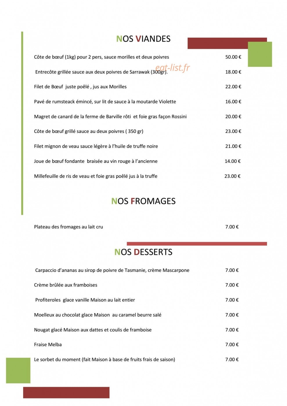 La Vieille Gabelle — carte page 5