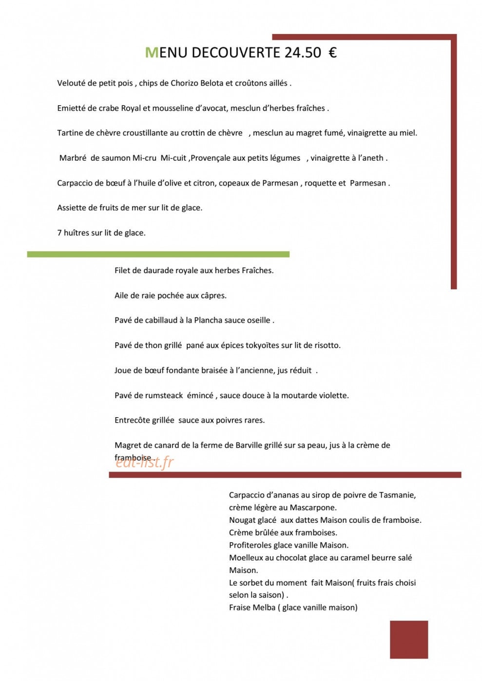 La Vieille Gabelle — carte page 3