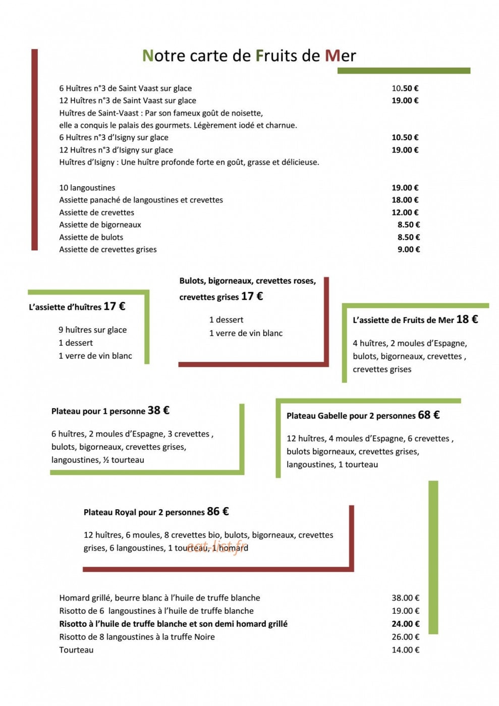 La Vieille Gabelle — carte page 8