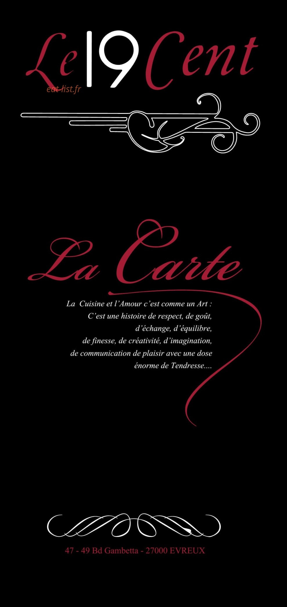 Le 19Cent — carte page 1