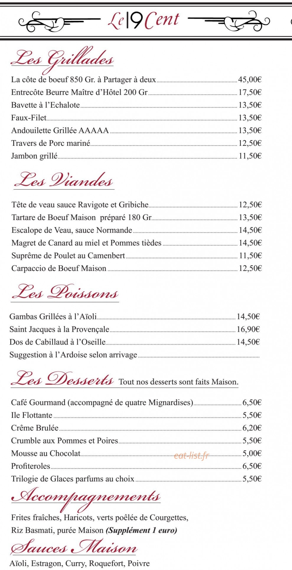 Le 19Cent — carte page 3