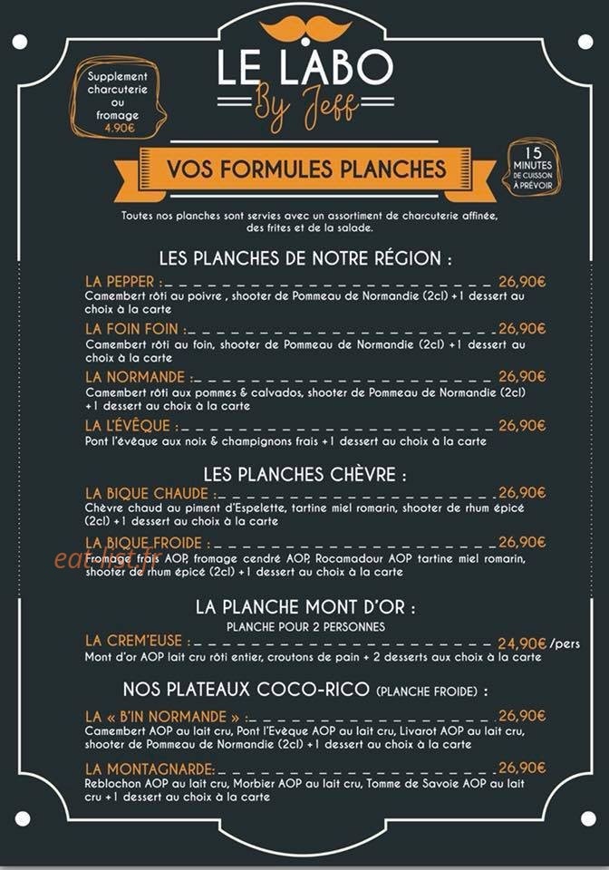 Le labo by Jeff — carte page 1