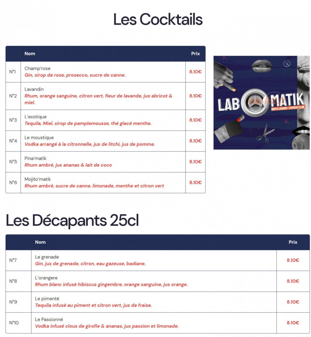 Le Labomatik — carte page 4