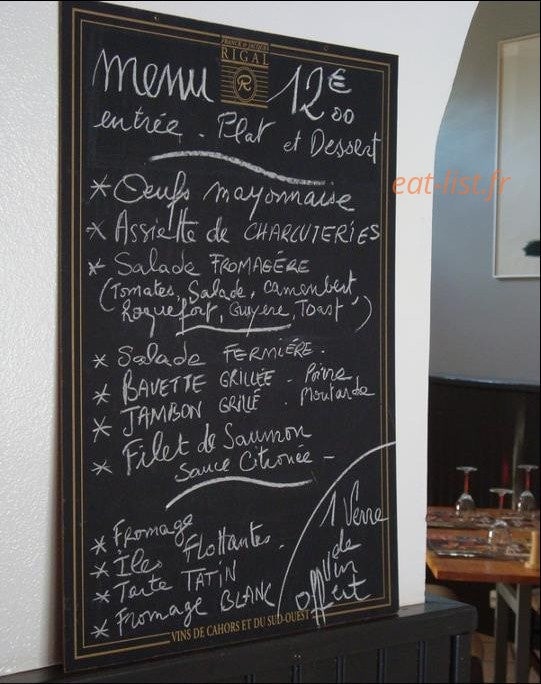 Le P'tit Café — carte page 1