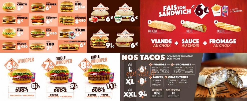 Mac Tacos — carte page 1