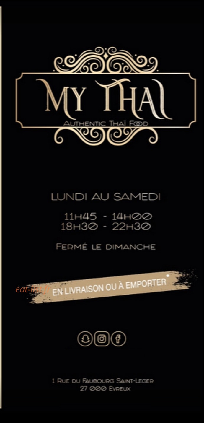 My Thaï — carte page 1