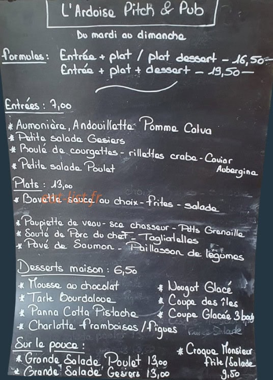 Pitch and Pub — carte page 1