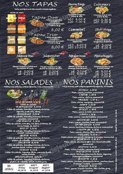 Pizza Burger — carte page 2