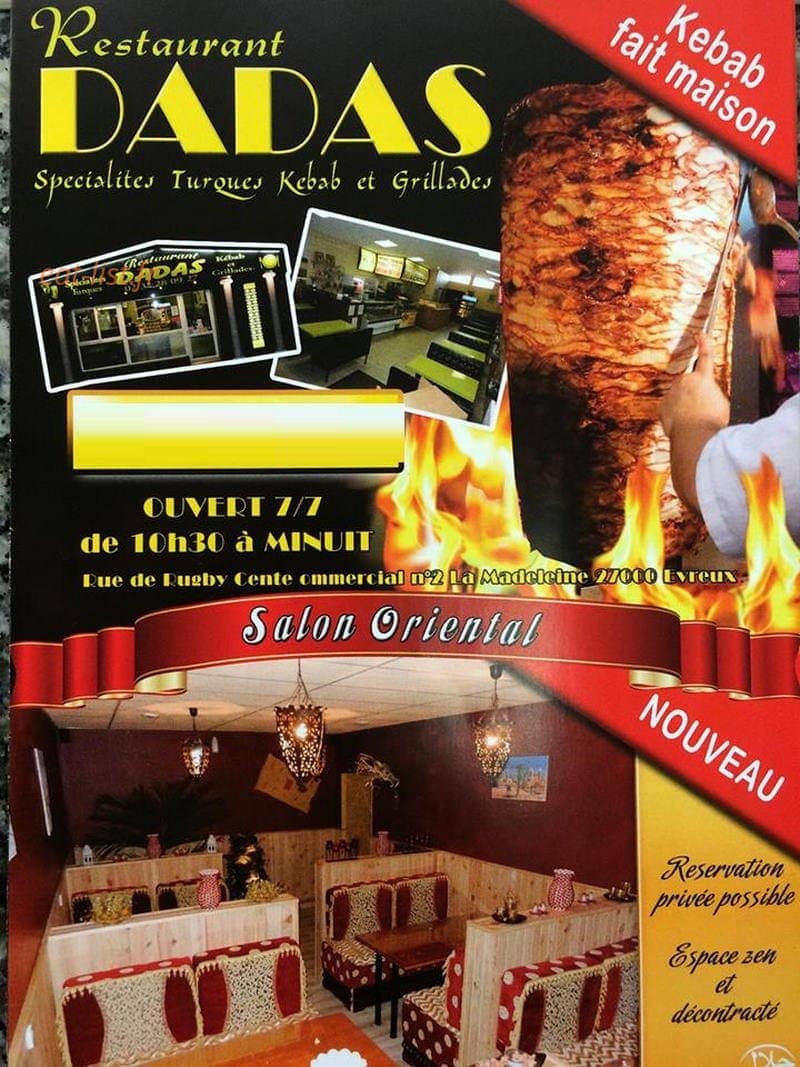 Restaurant Dadas — carte page 1